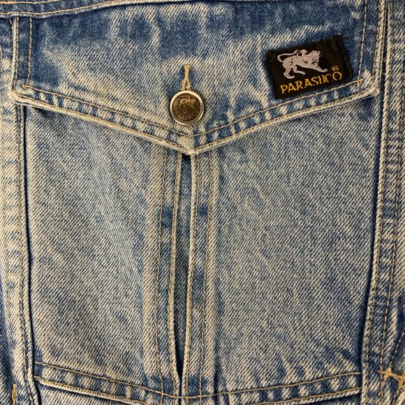 Vintage Parasuco Denim Jean Jacket 1980's "In Denim We Trust" - Medium - Picture 7 of 15
